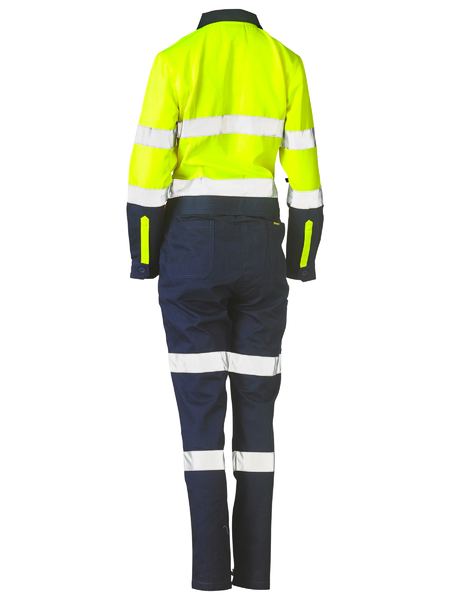 Bisley BCL6066t Women's Taped Hi-vis Cotton Drill Coverall