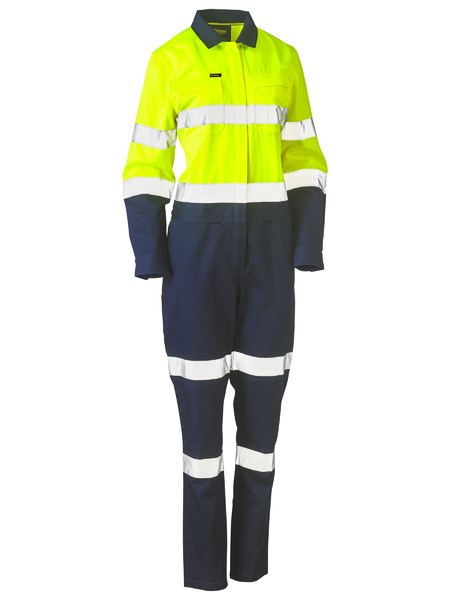 Bisley BCL6066T Women's Taped Hi-vis Cotton Drill Coverall