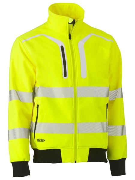 Bisley BJ6979T Taped Hi-vis Soft Shell Bomber Jacket