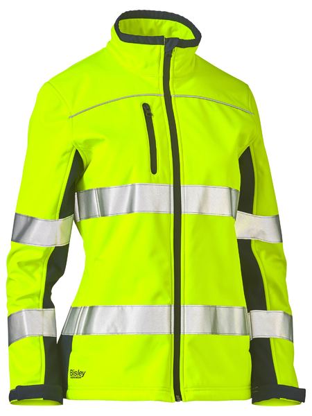 Bisley BJL6059T Women's Taped Two Tone Hi-vis Soft Shell Jacket