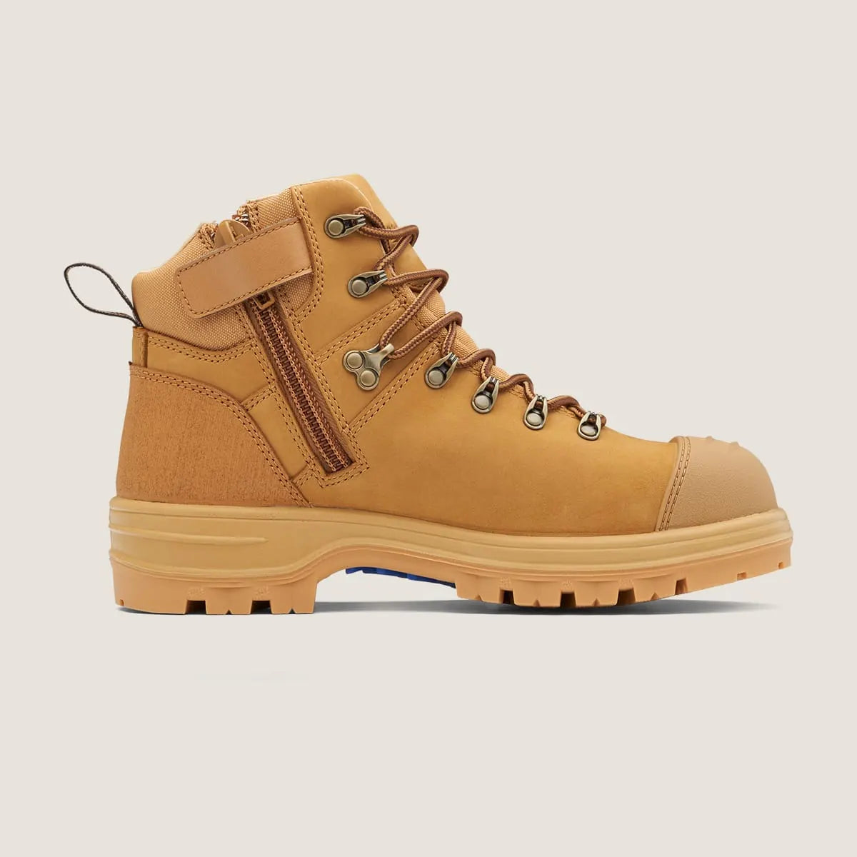 Blundstone 243 Unisex Zip Up Safety Boots-Wheat