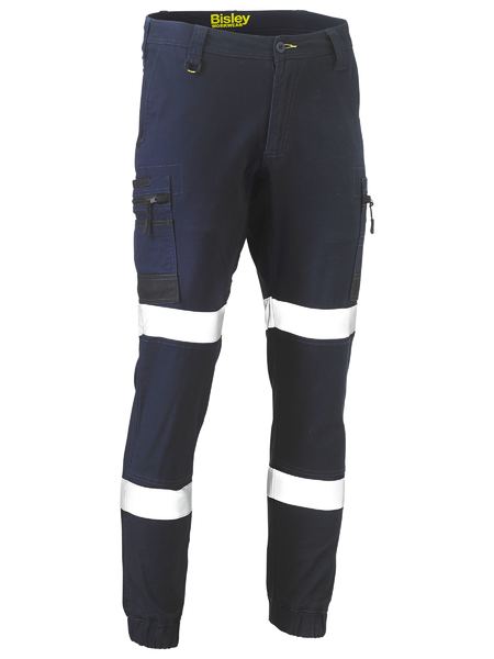 Bisley BPC6334T Flx And Move™ Taped Stretch Cargo Cuffed Pants- Navy