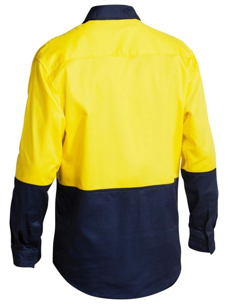 Bisley BSC6267 Two Tone Closed Front Hi-vis Drill L/s Shirt