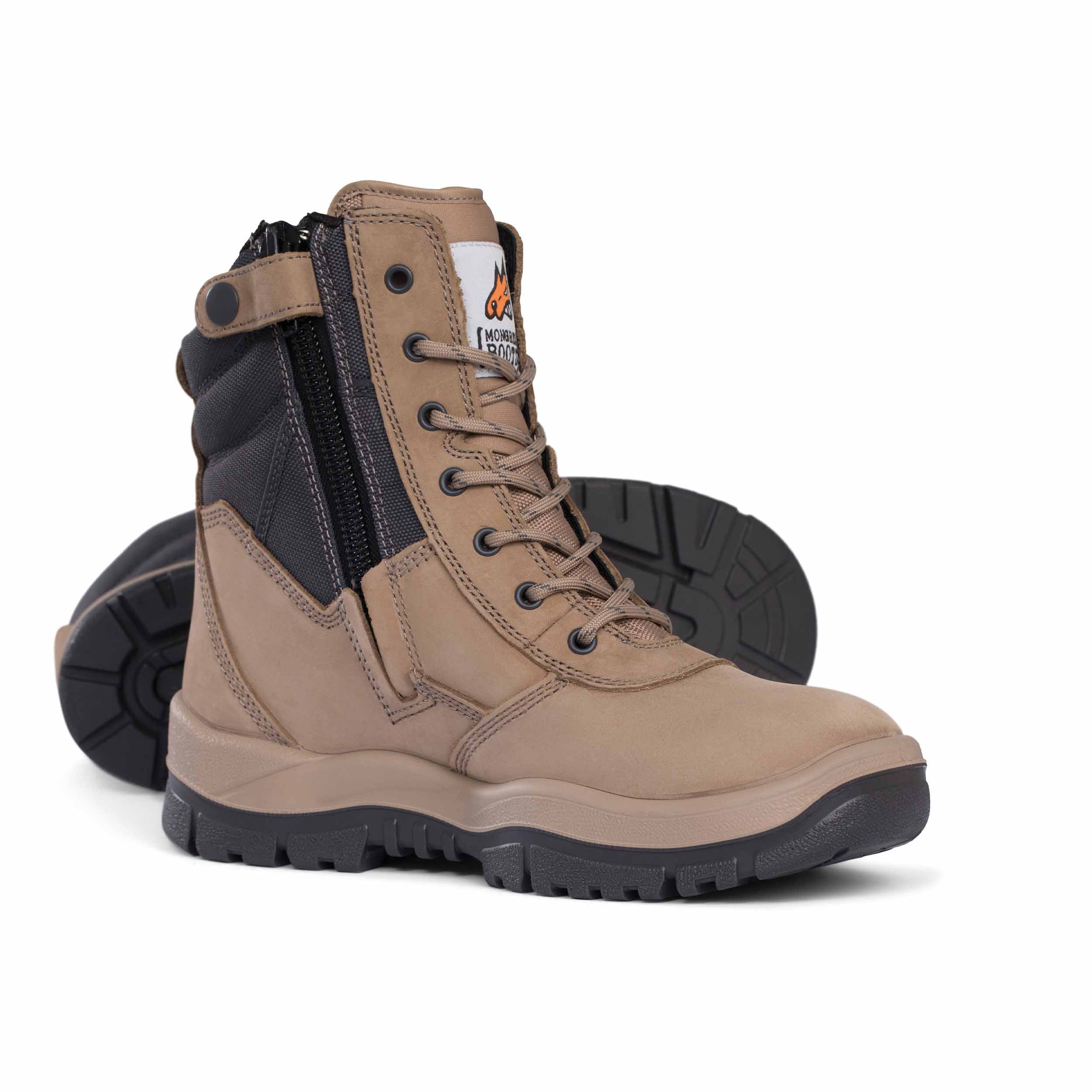 Mongrel 251060 Stone High Leg Zipsider Safety Boot