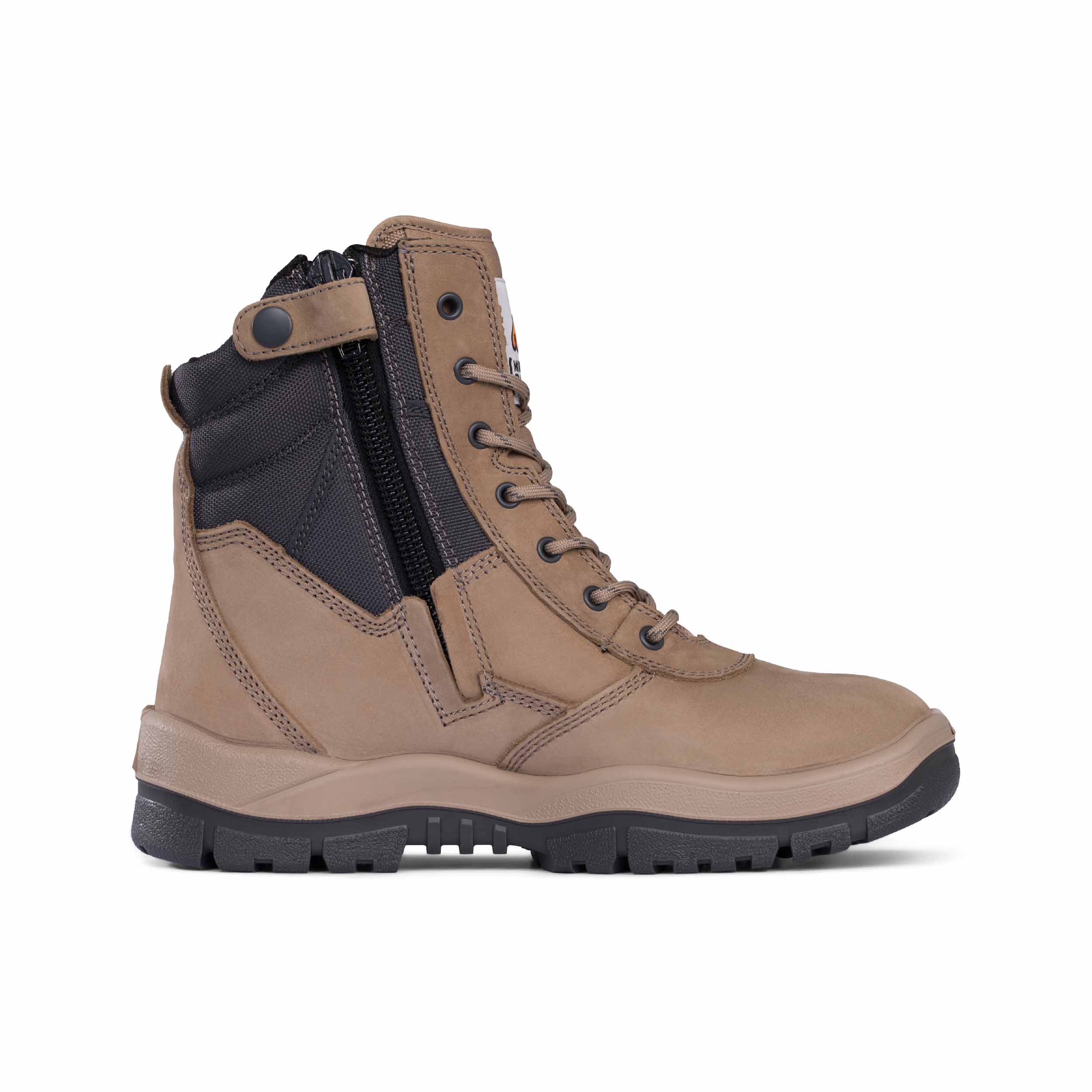 Mongrel 251060 Stone High Leg Zipsider Safety Boot