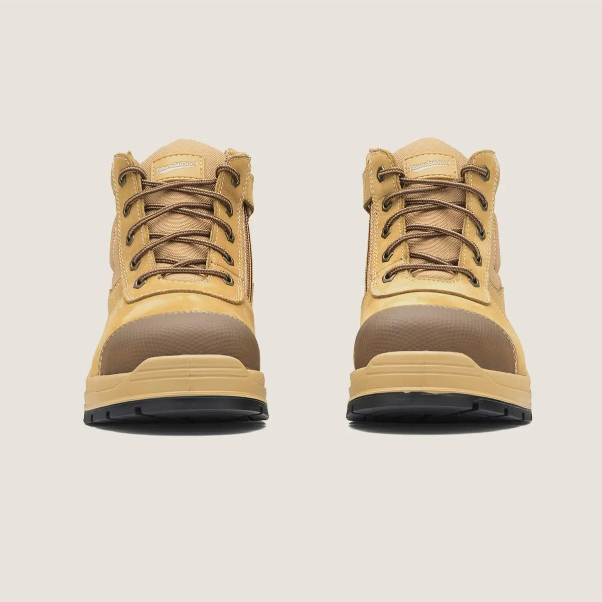 Blundstone 318 Unisex Zip Up Safety Boots-Wheat