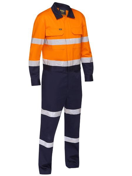 Bisley BC6066T Taped Hi-vis Work Coverall With Waist Zip Opening