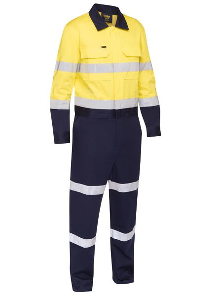 Bisley BC6066T Taped Hi-vis Work Coverall With Waist Zip Opening