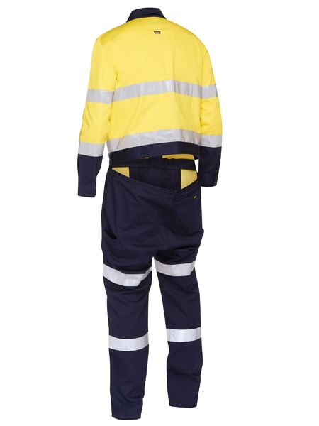 Bisley BC6066T Taped Hi-vis Work Coverall With Waist Zip Opening