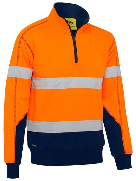 Bisley BK6987T Taped Hi-vis Fleece Pullover With Sherpa Lining