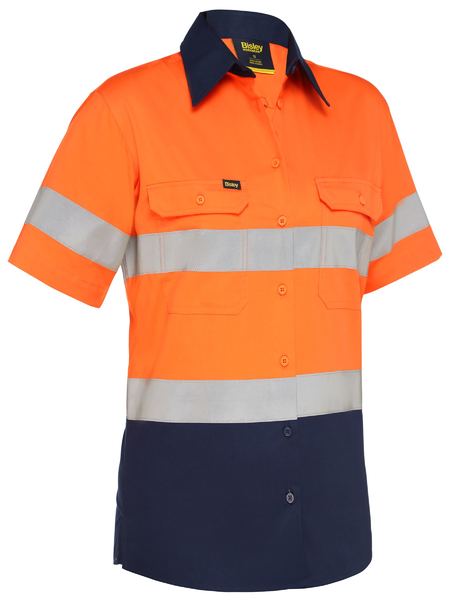 Bisley BL1896 Women's Taped Hi-vis Cool Lightweight Drill Shirt