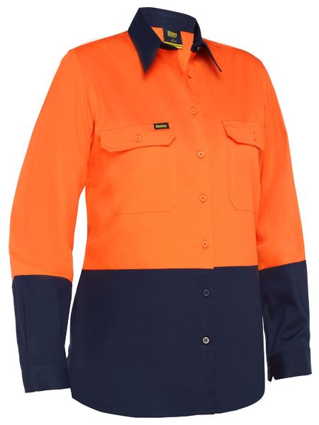 Bisley BL6895 Women's Cool Lightweight Hi-vis Drill Shirt