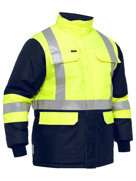 Bisley BJ6450T X Taped Two Tone Hi-vis Freezer Jacket