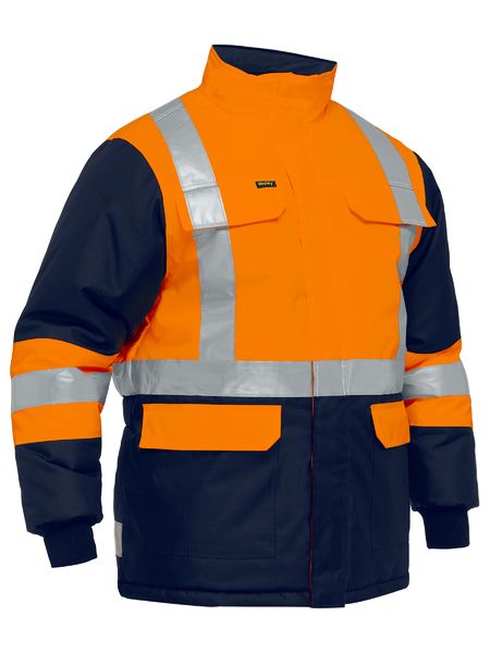 Bisley BJ6450T X Taped Two Tone Hi-vis Freezer Jacket