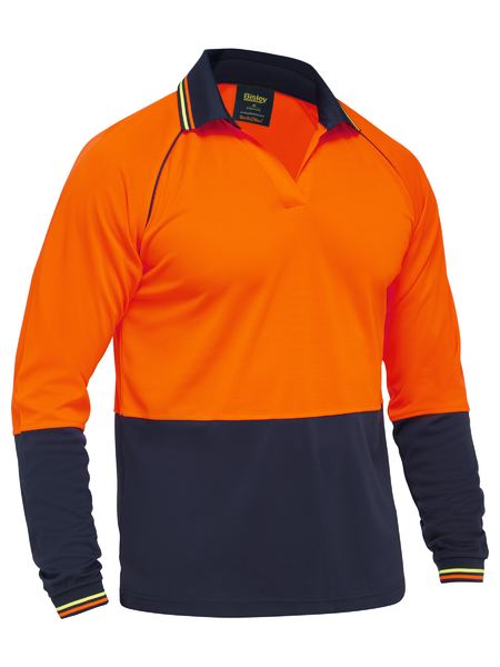 Bisley BK6440 Two Tone Hi-vis Long Sleeve Polo