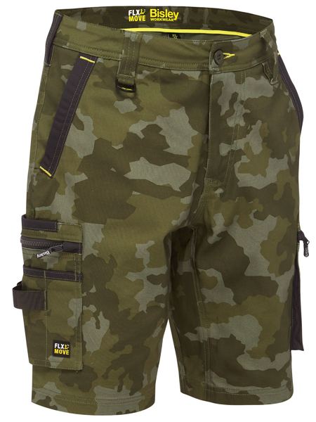 Bisley BSHC1337 Flex & move™ Stretch Canvas Camo Cargo Short – Limited Edition