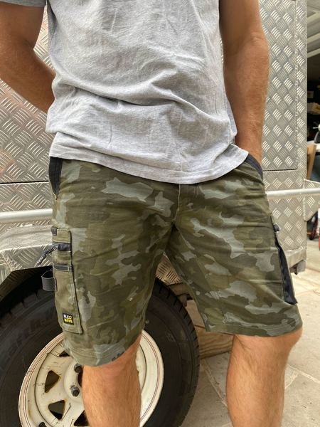 Bisley BSHC1337 Flex & move™ Stretch Canvas Camo Cargo Short – Limited Edition