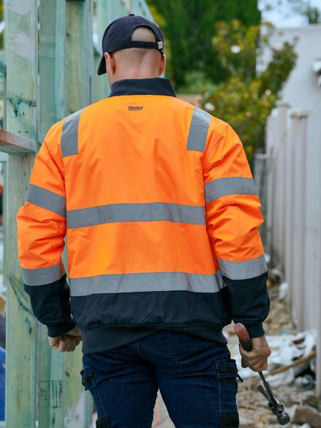 Bisley BJ6730T Taped Two Tone Hi-vis Bomber Jacket