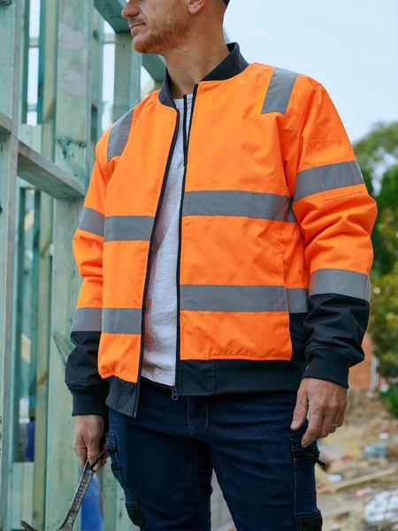 Bisley BJ6730T Taped Two Tone Hi-vis Bomber Jacket