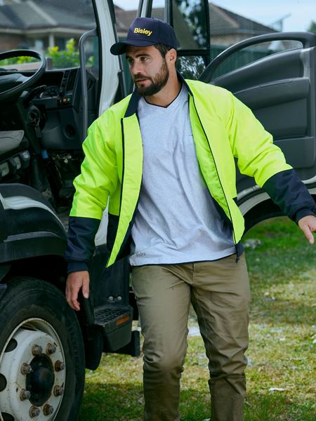 Bisley BJ6730 Two Tone Hi-vis Bomber Jacket