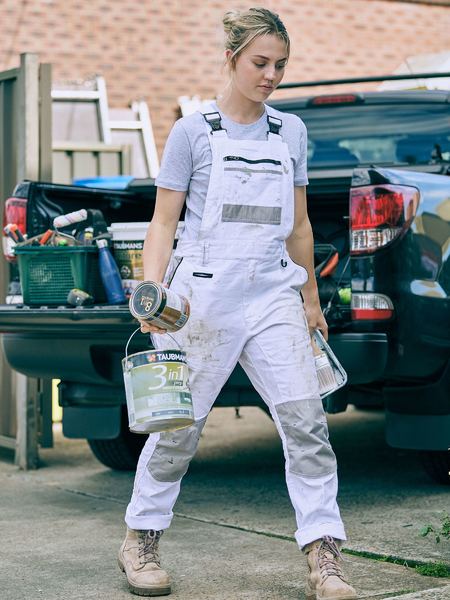Bisley BAB0422 Painter’s Contrast Bib & Brace Overall-White