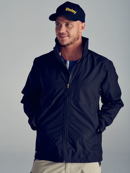 Bisley BJ6926 Lightweight Ripstop Rain Jacket-Black