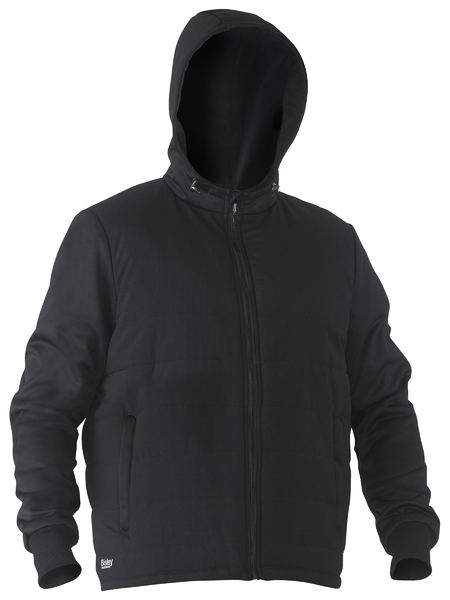 Bisley BJ6844 Flex & move™ Puffer Fleece Hooded Jacket-Black