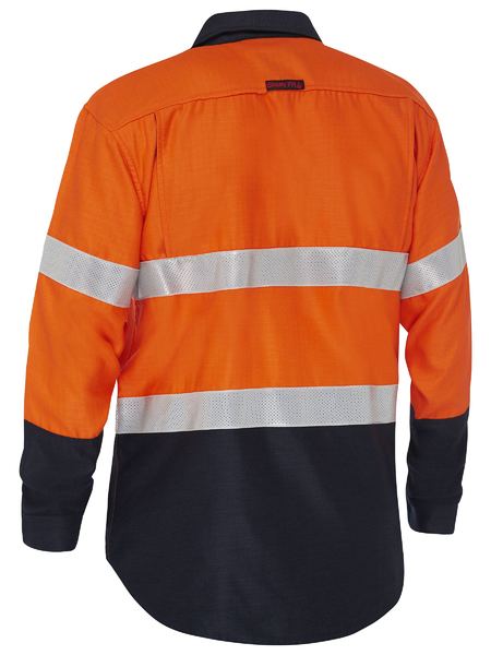 Bisley BS8438T Apex 185 Taped Hi-vis Fr Ripstop Vented Shirt