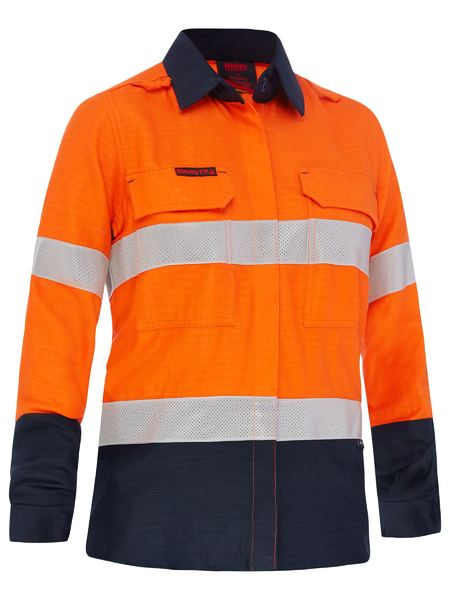 Bisley BL8438T Apex 185 Women's Taped Hi-vis Fr Vented Shirt