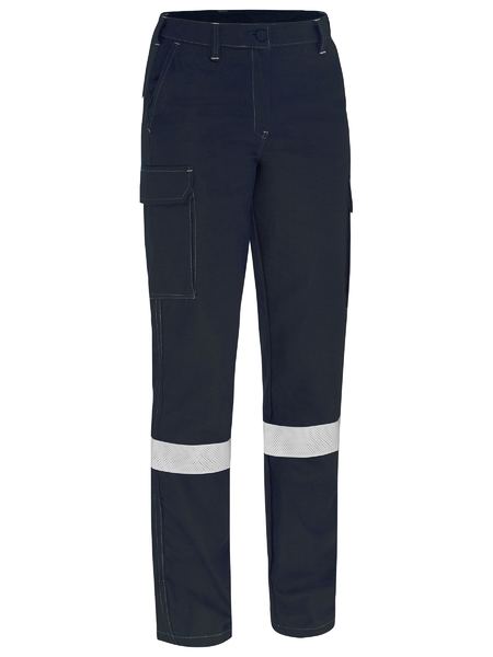 Bisley BPCL8580T Women's Apex 240 Taped Fr Ripstop Cargo Pant-Navy