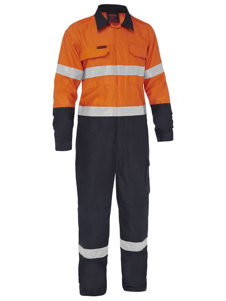 Bisley BC8477T Apex 185/240 Taped Hi-vis Fr Ripstop Vented Coverall