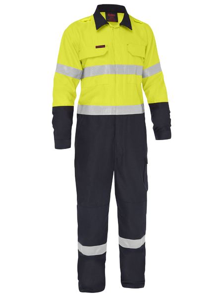 Bisley BC8477T Apex 185/240 Taped Hi-vis Fr Ripstop Vented Coverall