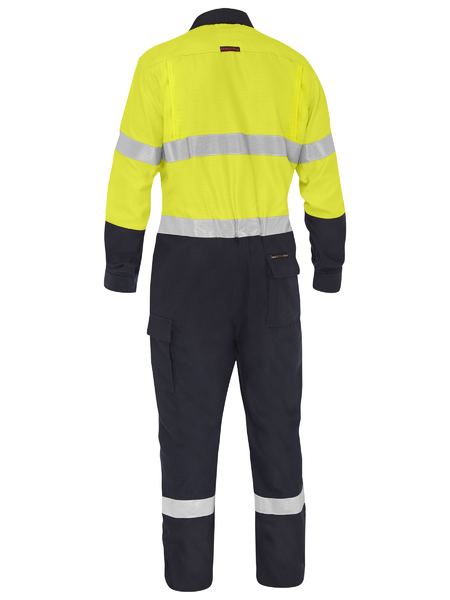 Bisley BC8477T Apex 185/240 Taped Hi-vis Fr Ripstop Vented Coverall