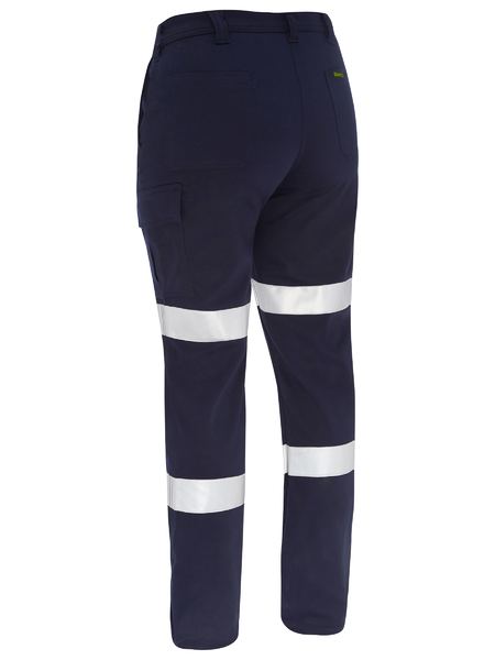Bisley BPCL6088T Recycle Women's Taped Biomotion Cargo Work Pant Navy