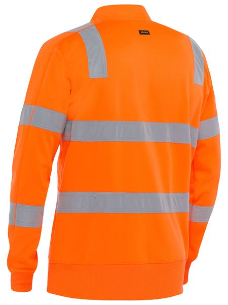 Bisley BK6814T Taped Hi-vis 1/4 Zip Pullover-Rail Orange