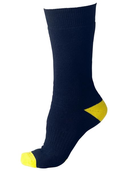Bisley Bsx7210 Cotton Work Socks 3 Pack Navy