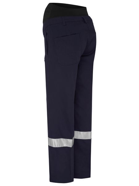 Bisley BPLM6009t 3M Taped Maternity Drill Work Pants-Navy