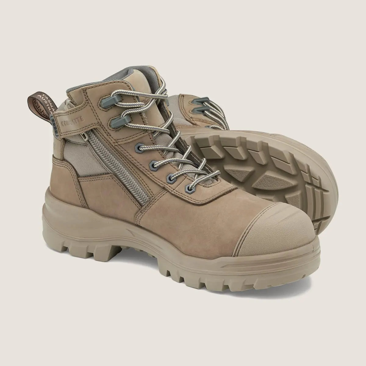 Blundstone 8553 Unisex Rotoflex Safety Boots-Stone