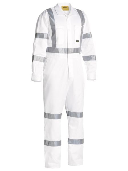 Bisley BC6806T 3M Taped White Drill Coverall