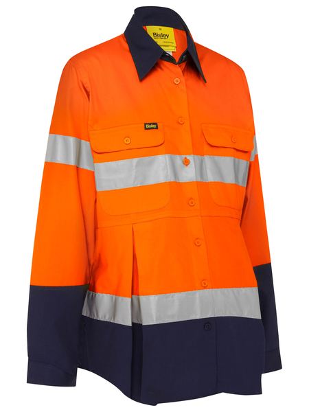 Bisley BLM6456t 3M Taped Hi-vis Maternity Drill Shirt