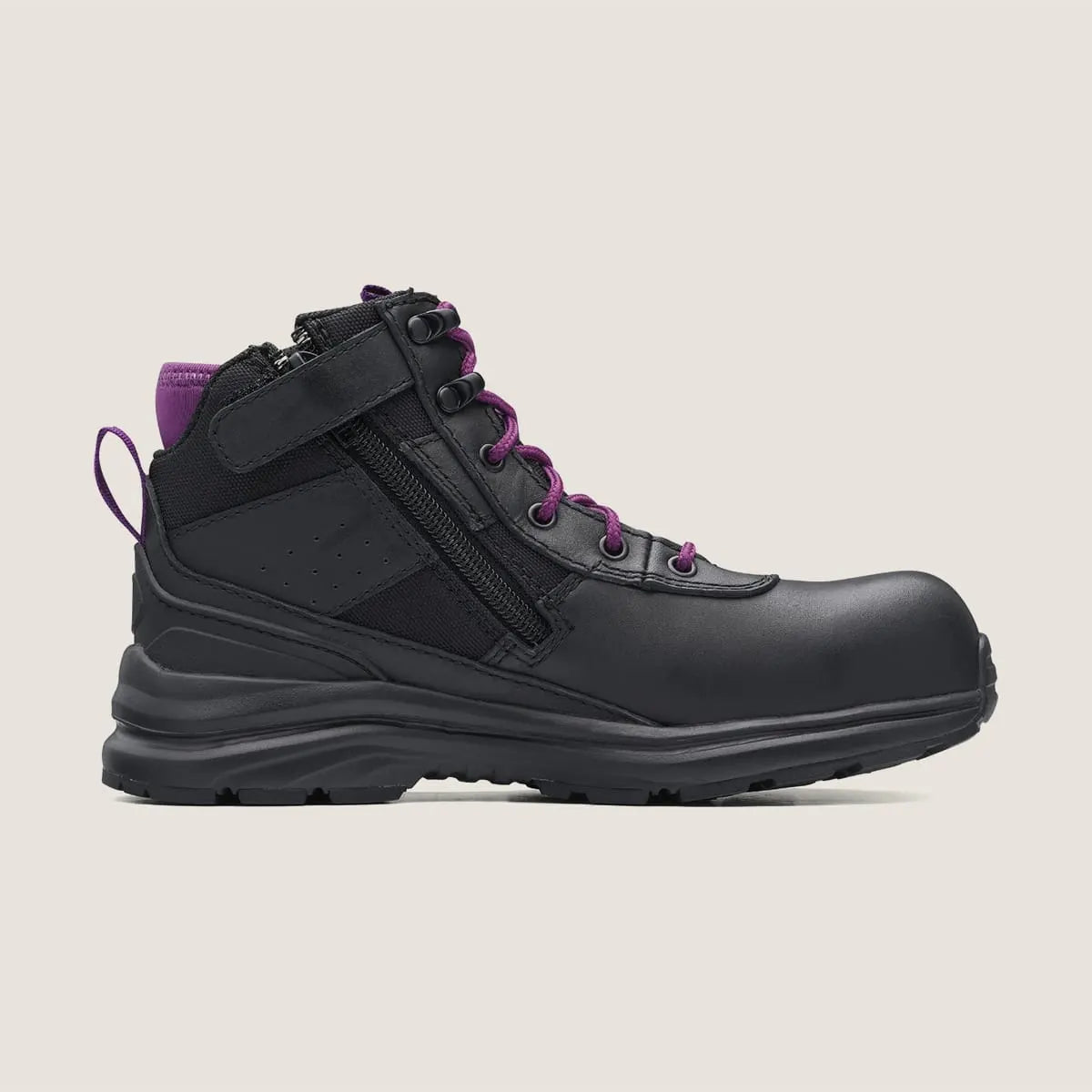 Blundstone 887 Women's Zip Safety Boot-Black