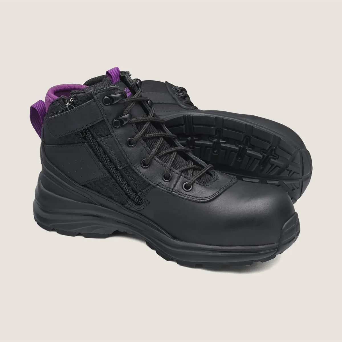Blundstone 887 Women's Zip Safety Boot-Black
