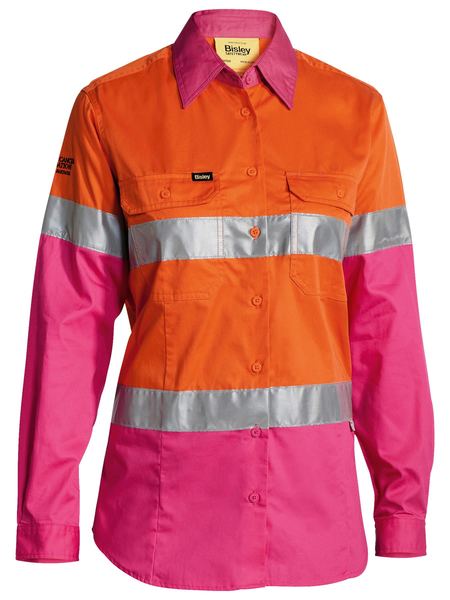 Bisley BL6696T Women's 3m Taped Hi-vis Cool Lightweight Shirt