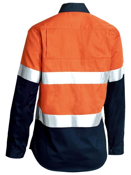 Bisley BL6896 Women's Taped Hi Vis Cool Lightweight Drill Shirt