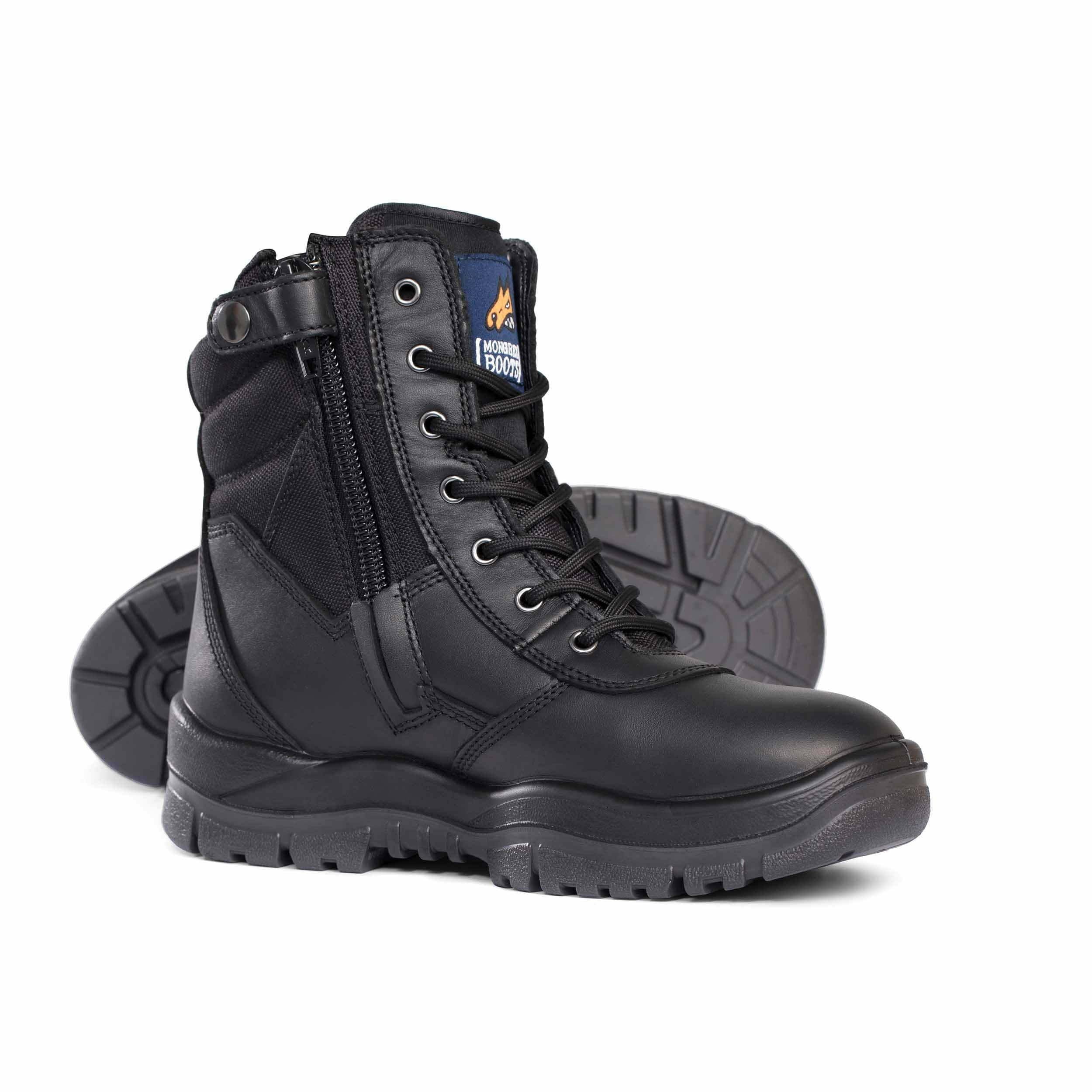 Mongrel 951020 Black Non Safety High Leg Zipsider Boot