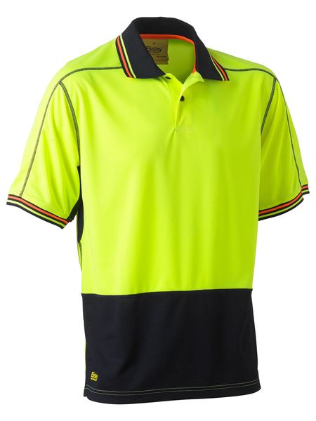 Bisley BK1219 Two Tone Hi-vis Polyester Mesh S/S Polo Shirt