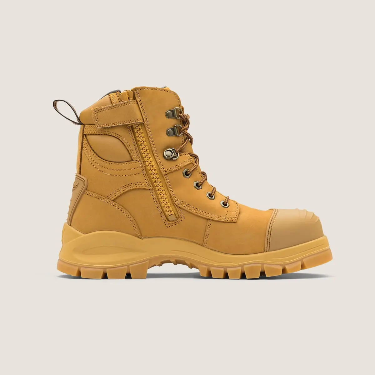 Blundstone 992 Unisex Zip Up Series Safety Boots-Wheat