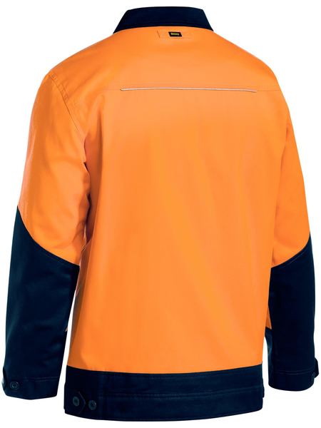 Bisley BJ6917 Two Tone Hi-vis Liquid Repellent Cotton Drill Jacket