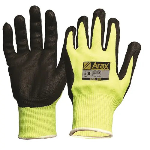 Pro Choice AFYN ARAXA® Gold Nitrile Sand Dip On Hi-vis Yellow Liner