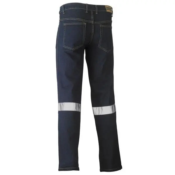 Bisley BP6712T 3M Taped Rough Rider Stretch Denim Jeans-Navy